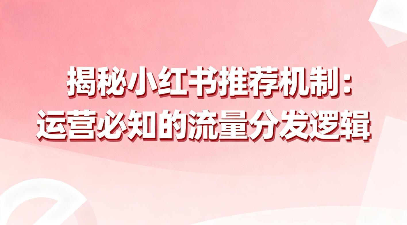 小红书推荐机制