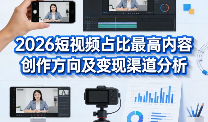 2026短视频占比最高内容创作方向及变现渠道分析